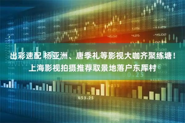 出彩速配 杨亚洲、唐季礼等影视大咖齐聚练塘！上海影视拍摄推荐取景地落户东厍村